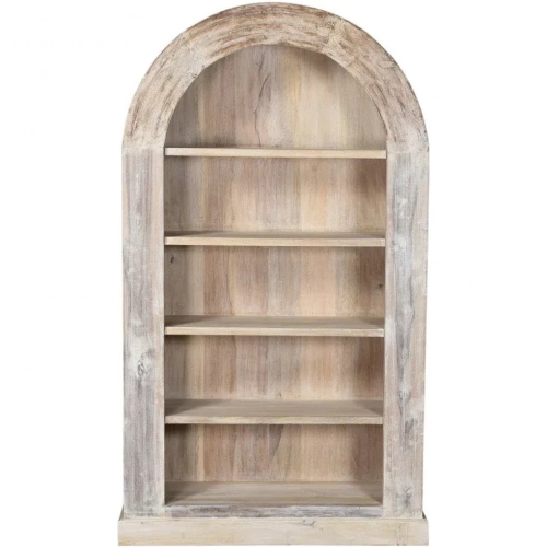 Alta Arch Bookcase in Antique White Reclaimed Wood